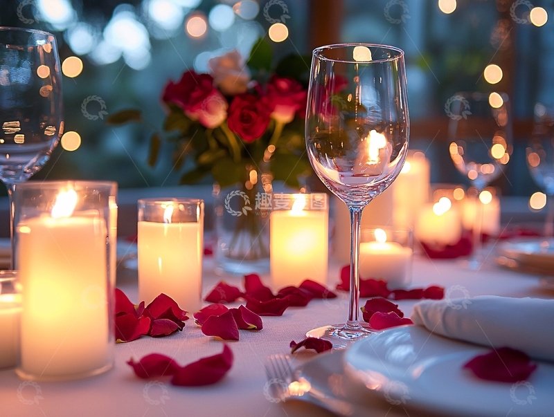 高清大图下载【趣麦麦图】浪漫烛光晚餐