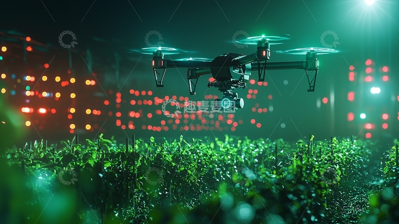 高清大图下载【趣麦麦图】智能农业无人机