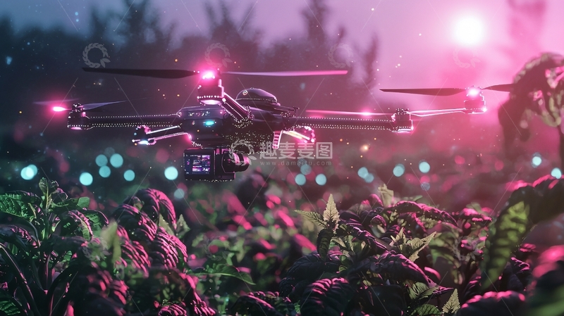 高清大图下载【趣麦麦图】未来科技感无人机