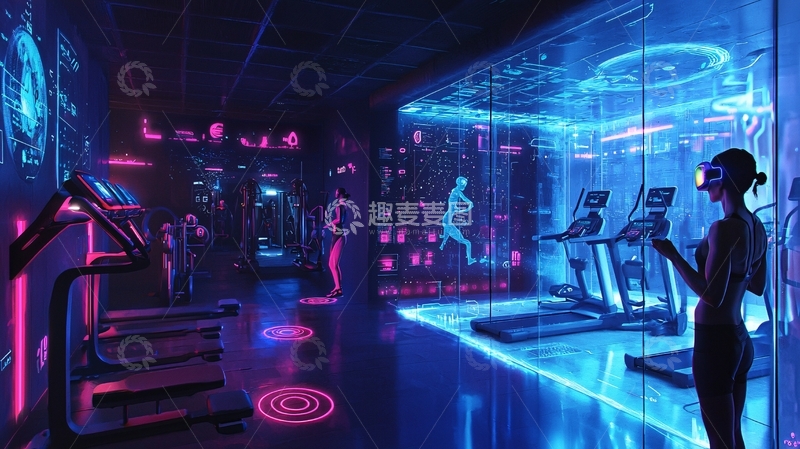 高清大图下载【趣麦麦图】未来科技健身房