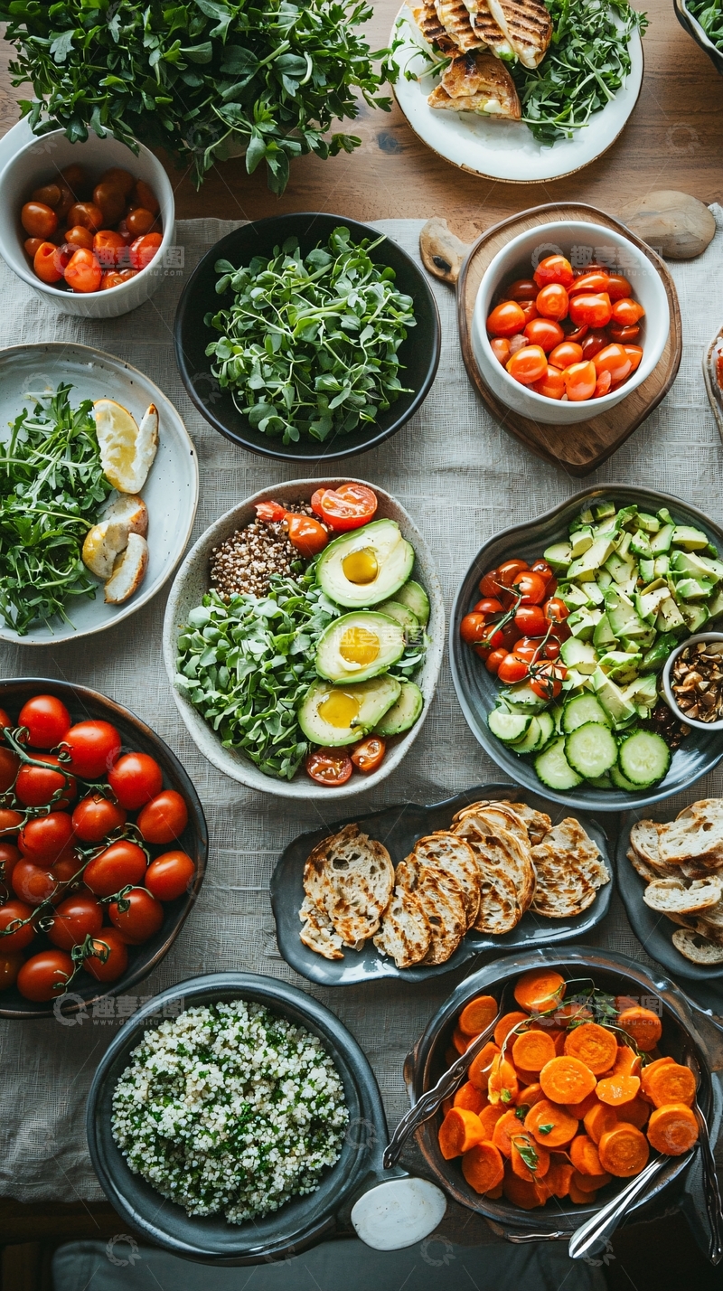 高清大图下载【趣麦麦图】健康美味的餐桌美食