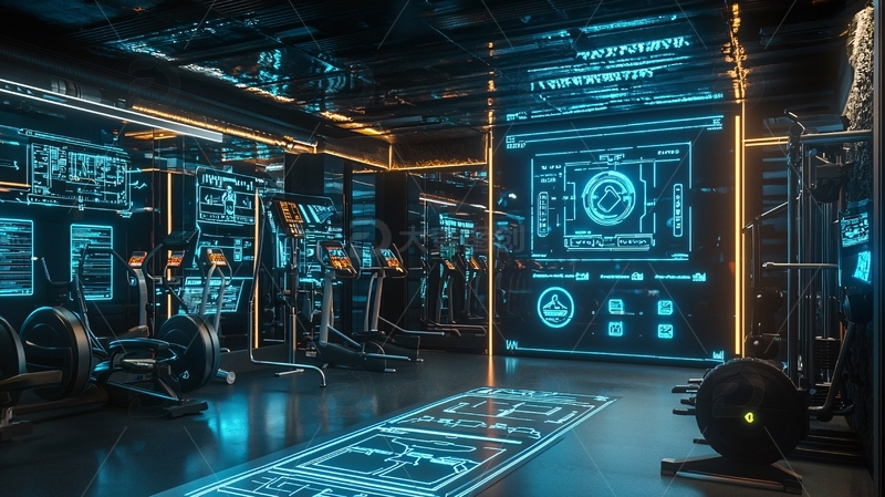 高清大图下载【趣麦麦图】未来健身房