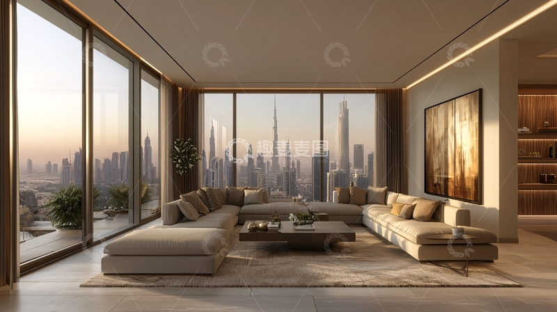 高清大图下载【趣麦麦图】现代简约客厅