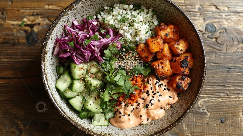 高清大图下载【趣麦麦图】色彩丰富的健康餐食