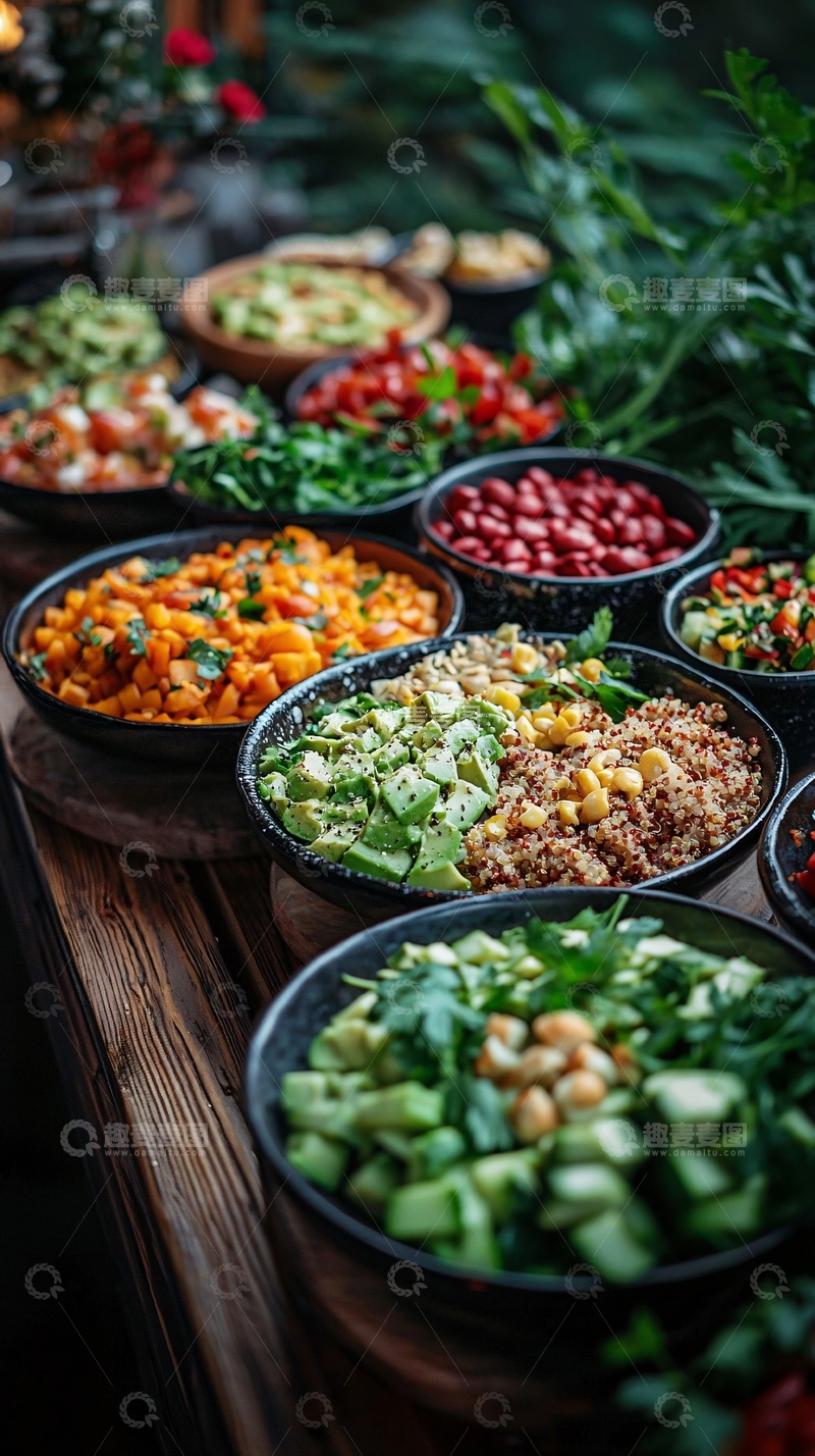 高清大图下载【趣麦麦图】各式沙拉汇聚