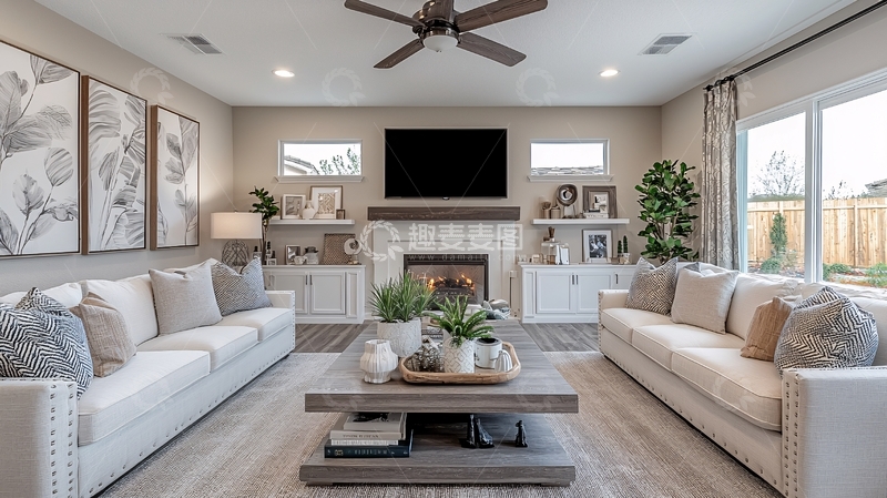 高清大图下载【趣麦麦图】现代客厅1