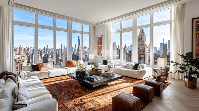 高清大图下载【趣麦麦图】城市景观现代客厅