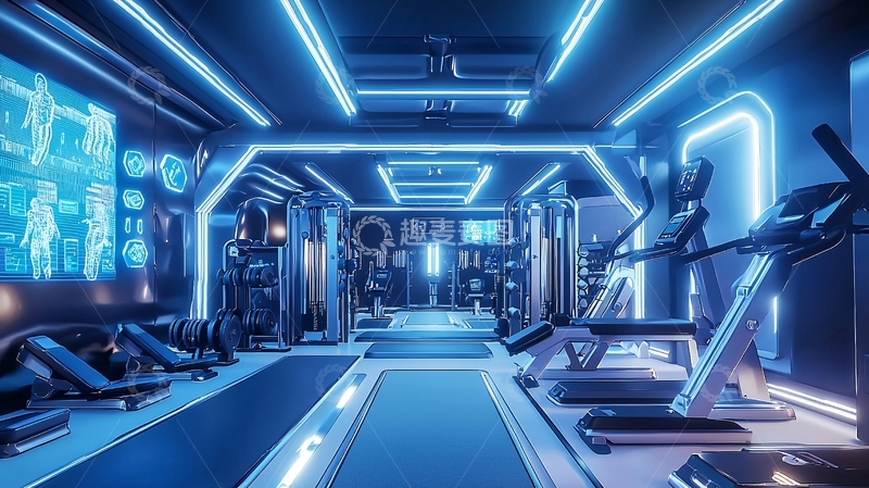 高清大图下载【趣麦麦图】未来科技健身房