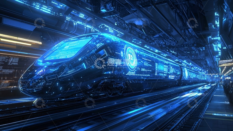 高清大图下载【趣麦麦图】未来科技感高铁