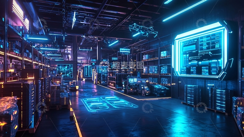 高清大图下载【趣麦麦图】未来科技感车库