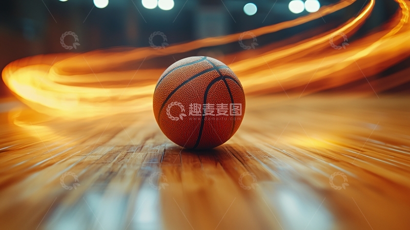 高清大图下载【趣麦麦图】运动场上的篮球特写