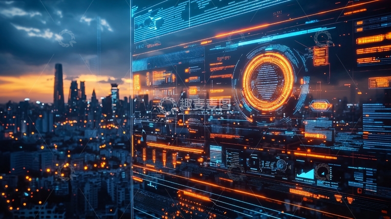 高清大图下载【趣麦麦图】科技感城市夜景