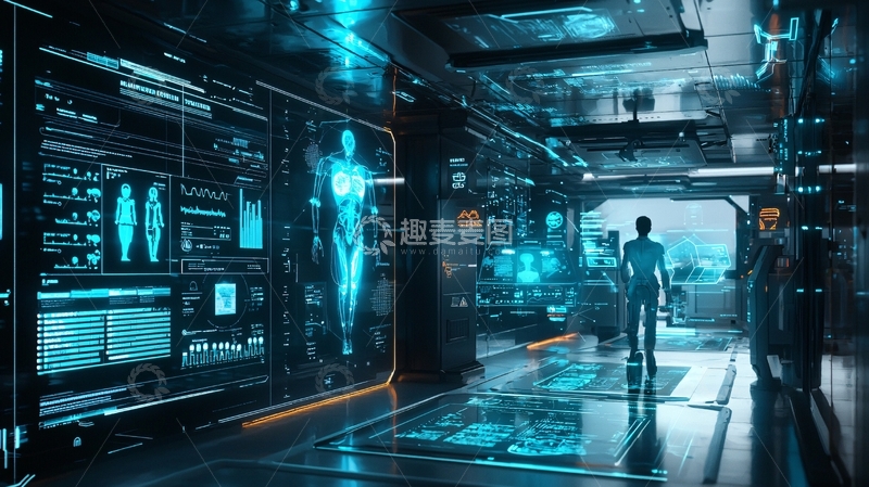 高清大图下载【趣麦麦图】未来科技感走廊