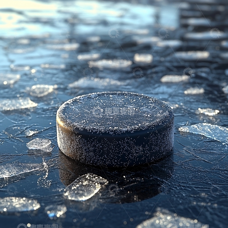高清大图下载【趣麦麦图】冰球在冰面上