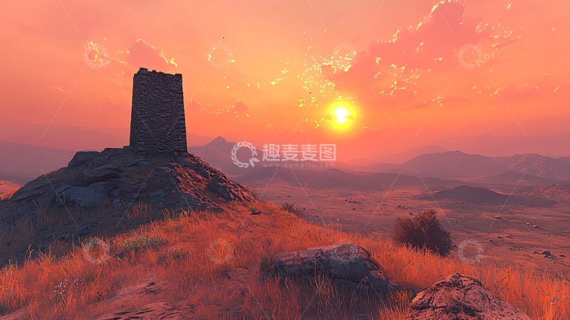 高清大图下载【趣麦麦图】日落时分