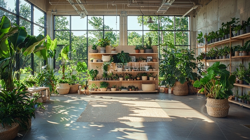 高清大图下载【趣麦麦图】室内绿植陈列空间