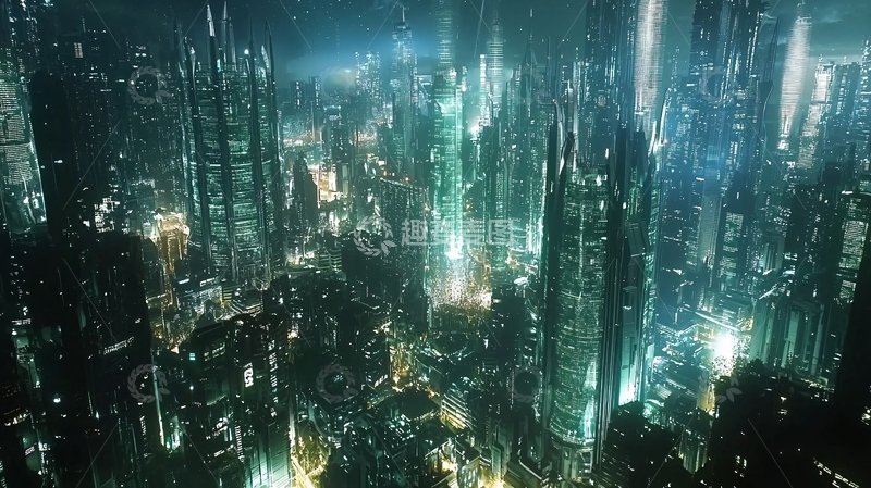 高清大图下载【趣麦麦图】未来都市夜景114