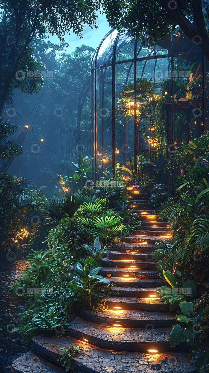 高清大图下载【趣麦麦图】通往温室的神秘花园