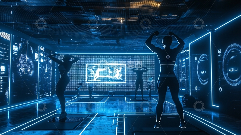 高清大图下载【趣麦麦图】未来科技健身房