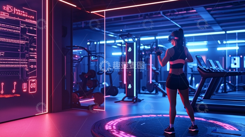 高清大图下载【趣麦麦图】未来健身房