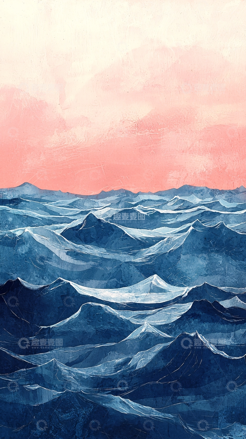 高清大图下载【趣麦麦图】海浪起伏