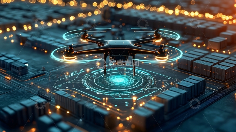 高清大图下载【趣麦麦图】无人机物流