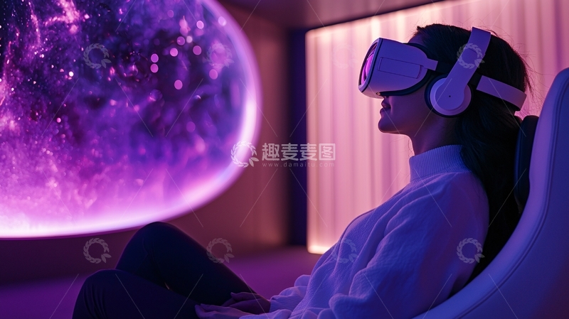 高清大图下载【趣麦麦图】女性体验VR虚拟现实