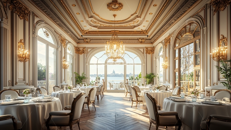 高清大图下载【趣麦麦图】豪华餐厅室内