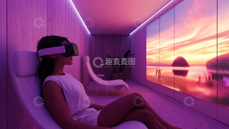 高清大图下载【趣麦麦图】虚拟现实放松体验