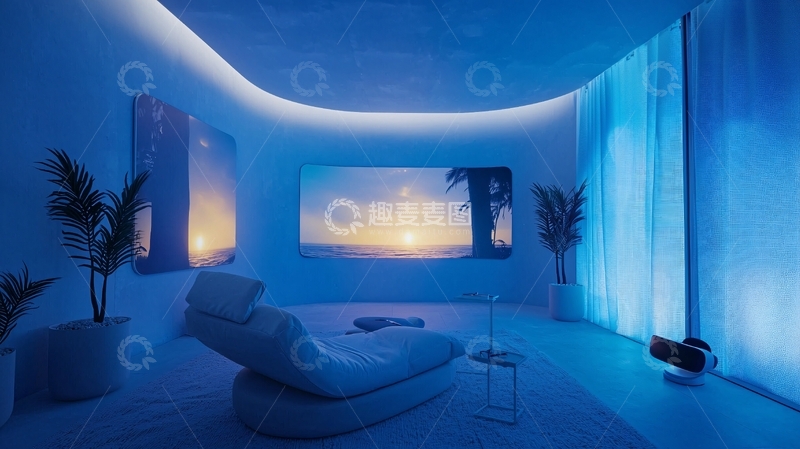 高清大图下载【趣麦麦图】蓝色梦幻家庭影院