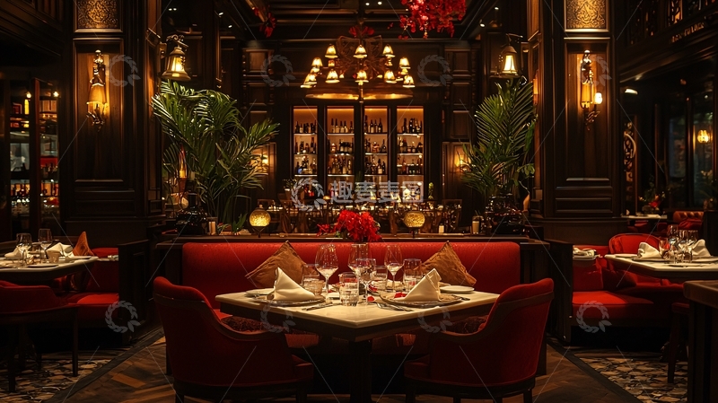 高清大图下载【趣麦麦图】精致餐厅内部装饰