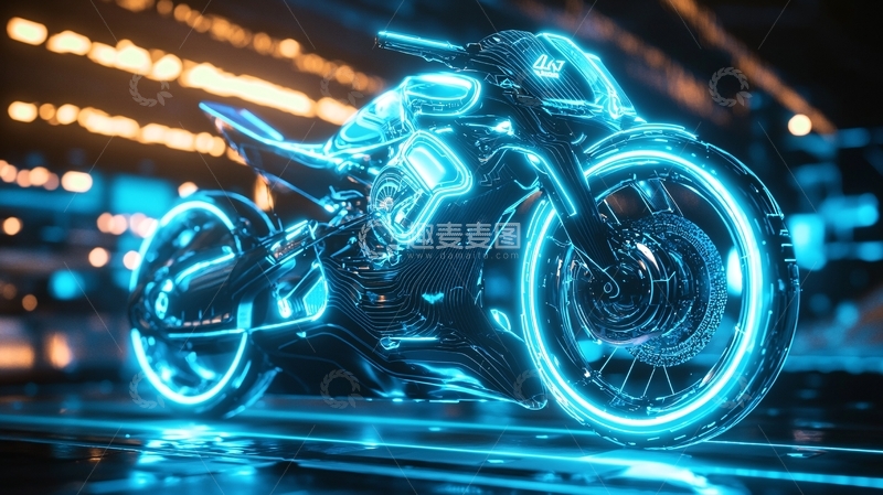 高清大图下载【趣麦麦图】未来摩托车