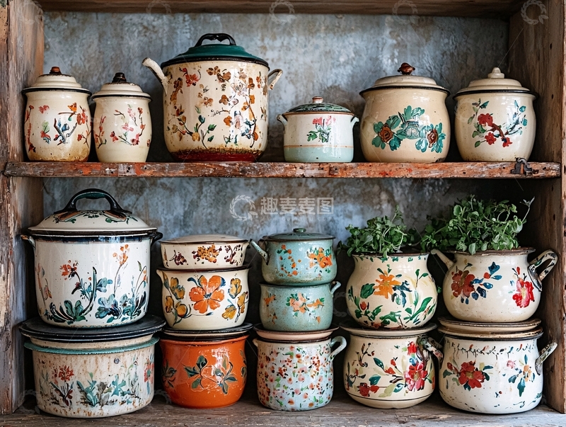 高清大图下载【趣麦麦图】复古风格厨房用具静物
