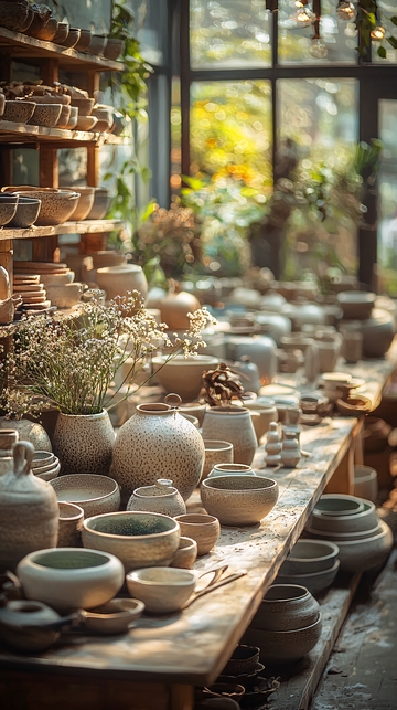 手工陶器工作台