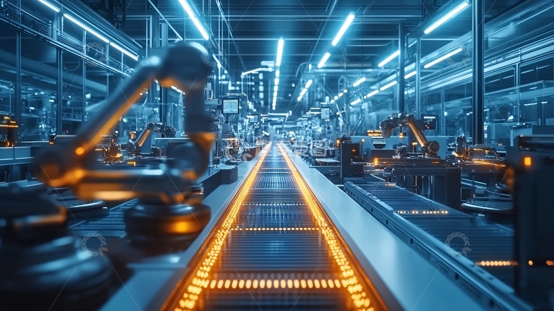 高清大图下载【趣麦麦图】智能工厂流水线