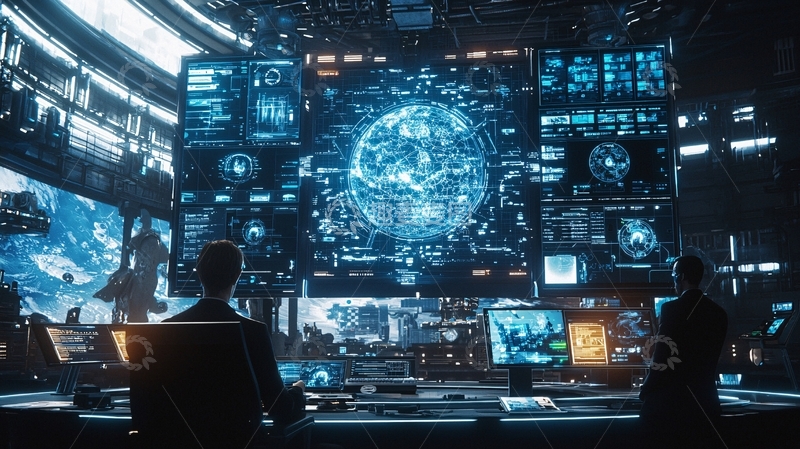 高清大图下载【趣麦麦图】未来科技控制中心