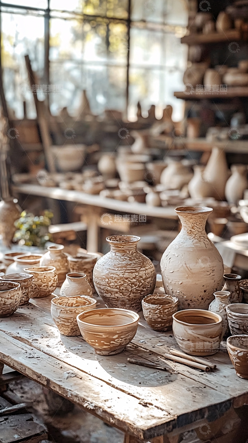 高清大图下载【趣麦麦图】陶器工作坊