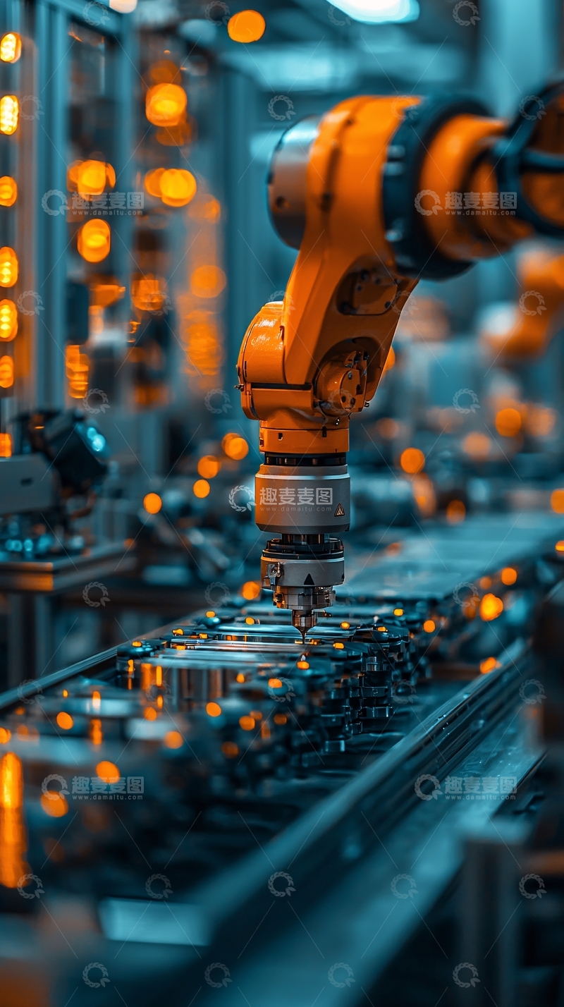 高清大图下载【趣麦麦图】自动化生产线上