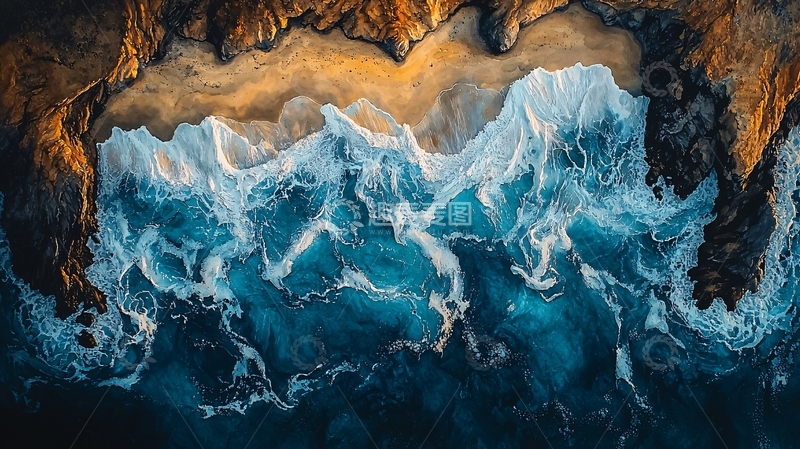 高清大图下载【趣麦麦图】海岸线鸟瞰图