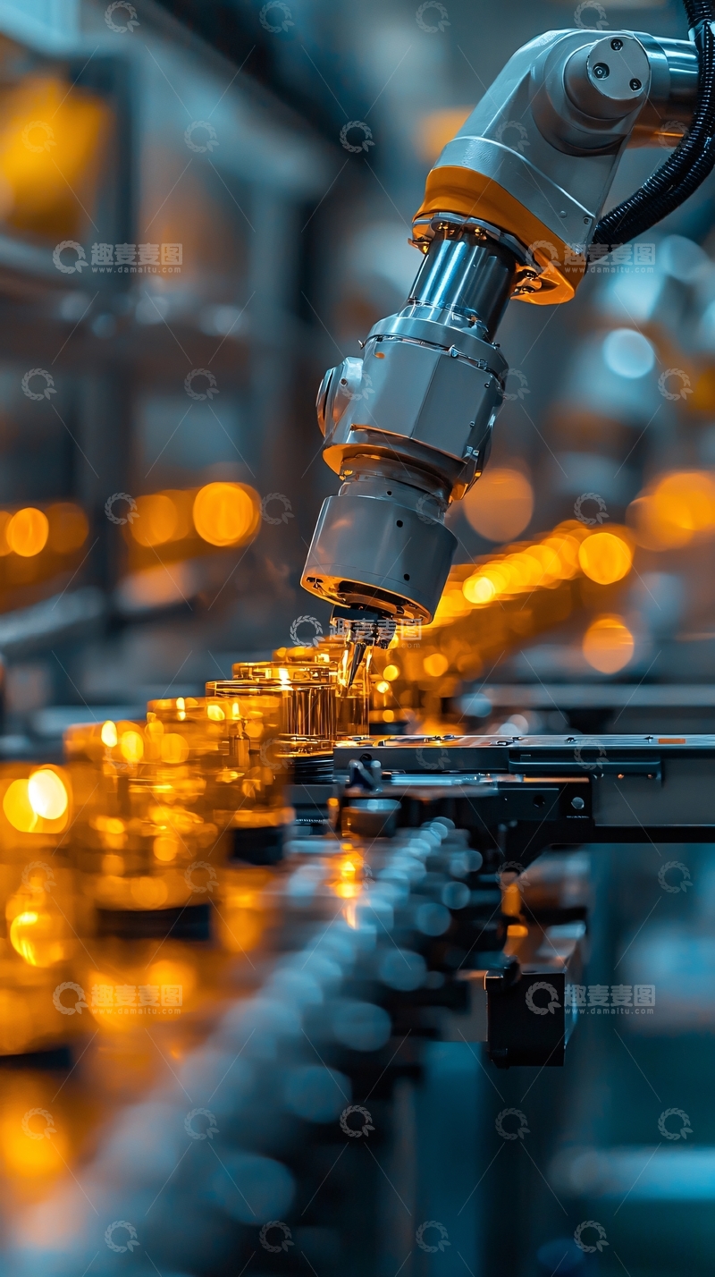 高清大图下载【趣麦麦图】自动化生产线上