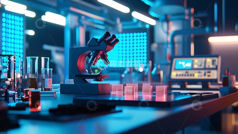 高清大图下载【趣麦麦图】现代化实验室场景