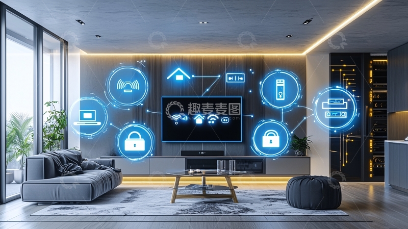 高清大图下载【趣麦麦图】智能家居客厅