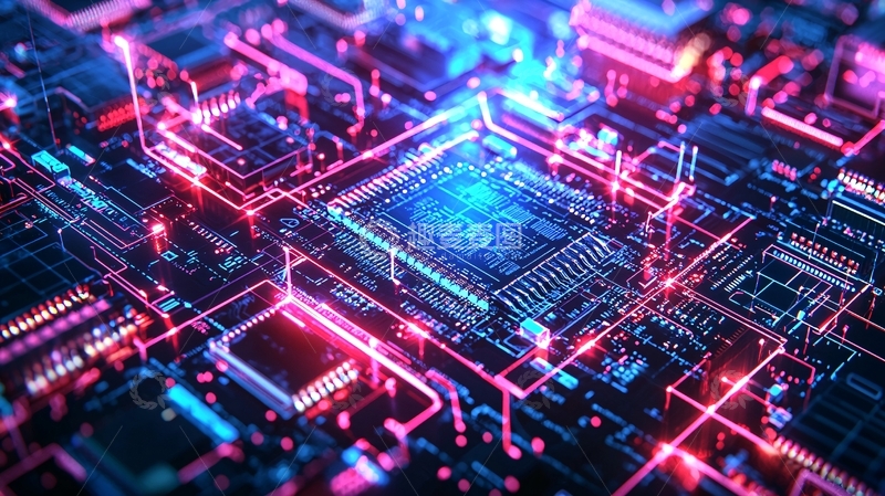 高清大图下载【趣麦麦图】抽象科技感电路板