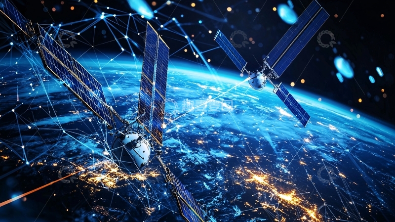 高清大图下载【趣麦麦图】太空卫星网络