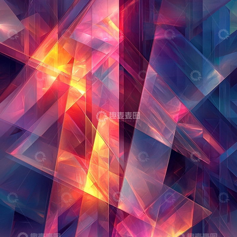 高清大图下载【趣麦麦图】抽象几何彩色背景