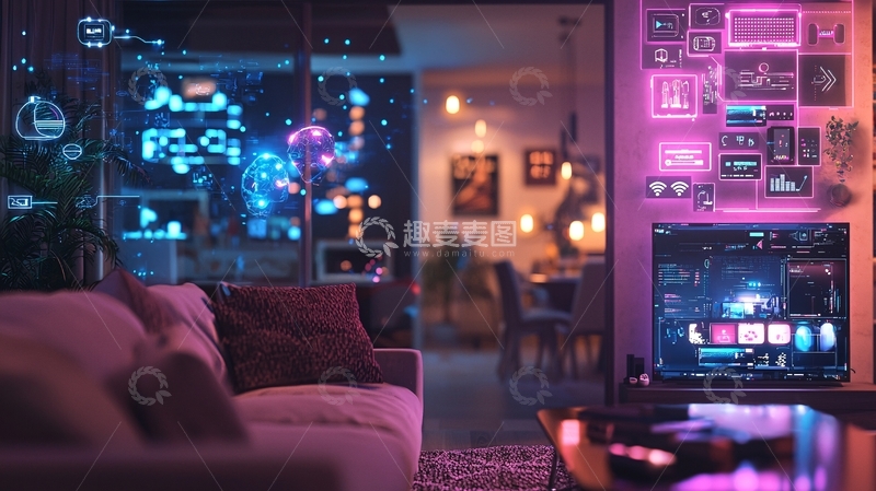 高清大图下载【趣麦麦图】未来科技家居