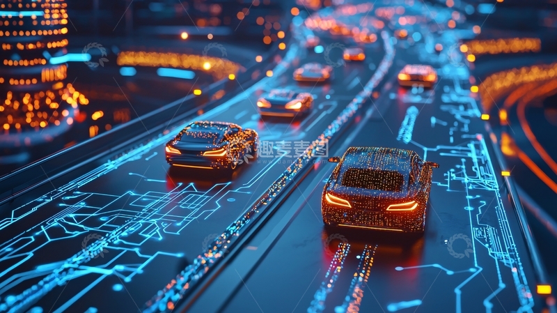 高清大图下载【趣麦麦图】智慧城市交通