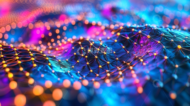 高清大图下载【趣麦麦图】绚丽多彩的网络数据流