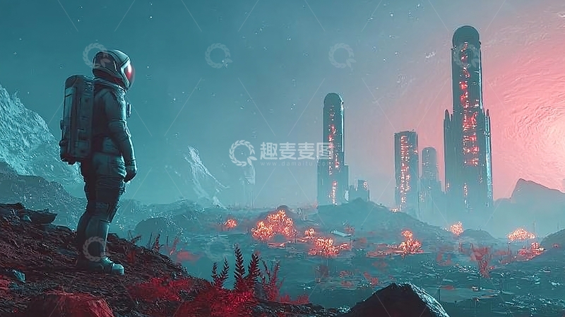 高清大图下载【趣麦麦图】未来火星社区