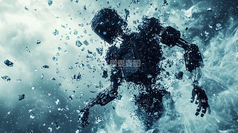 高清大图下载【趣麦麦图】崩坏的机器人